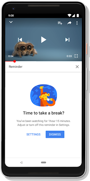 The New Usage Controls Are Available To Youtube For - Youtube Daily Time Watched (322x640), Png Download