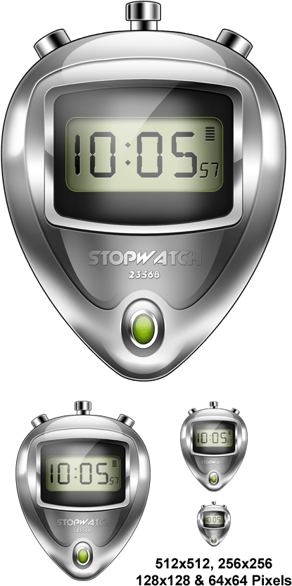 Preview Of The Electronic Stopwatch - Stopwatch Icon (450x850), Png Download
