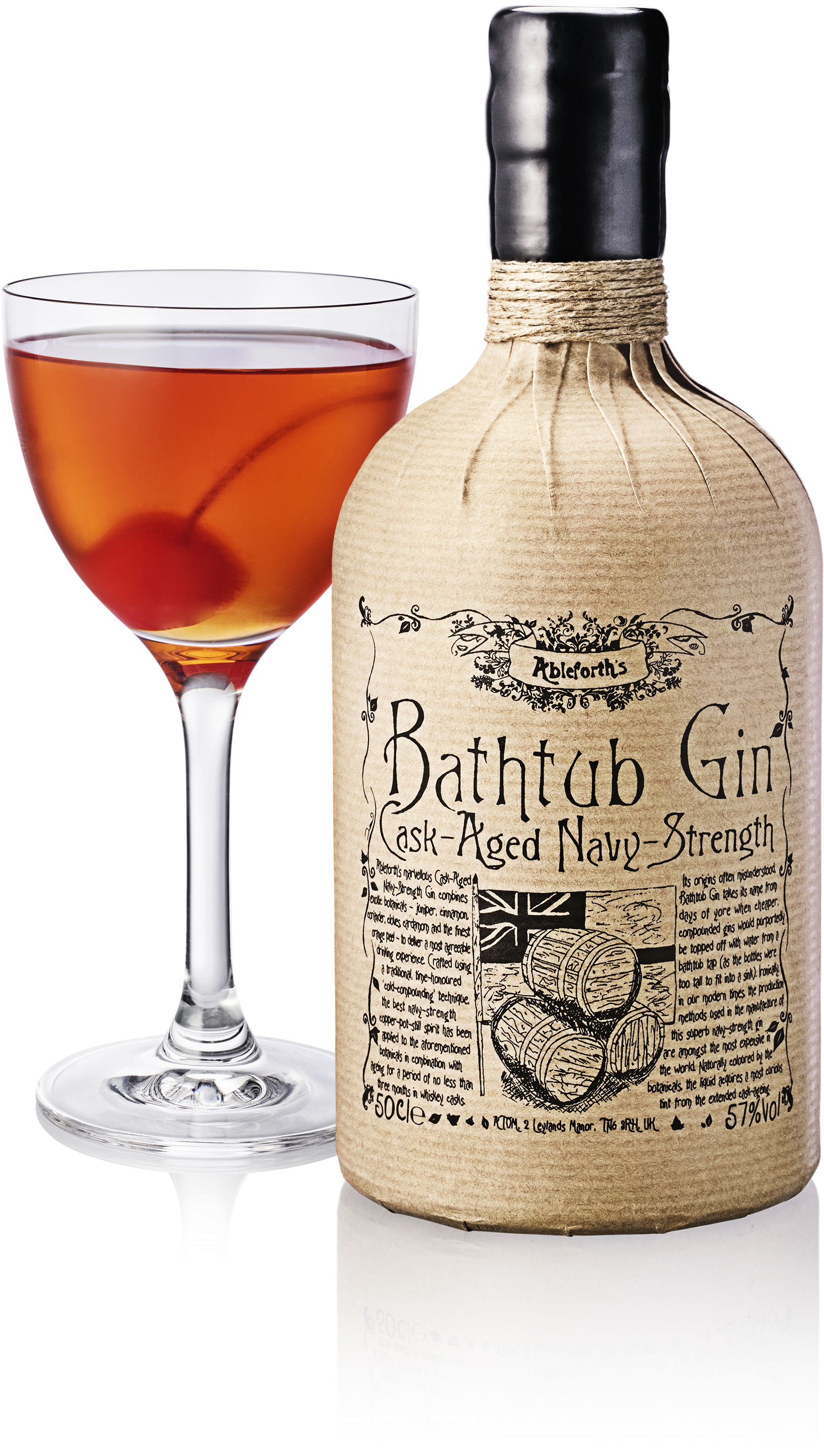 Bathtub Gin Cask Aged Navy Strength & Ginger Beer - Sazerac (3366x4492), Png Download