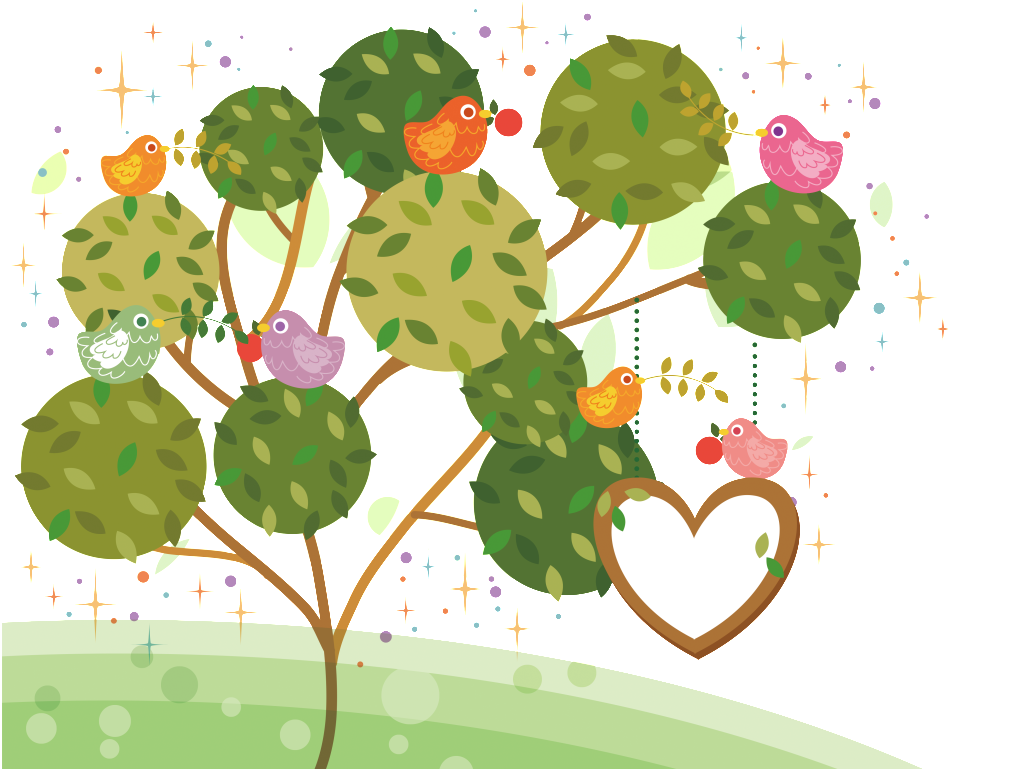 This Backgrounds Is Cartoon Tree About Small Tree, - Vector Graphics (1024x768), Png Download