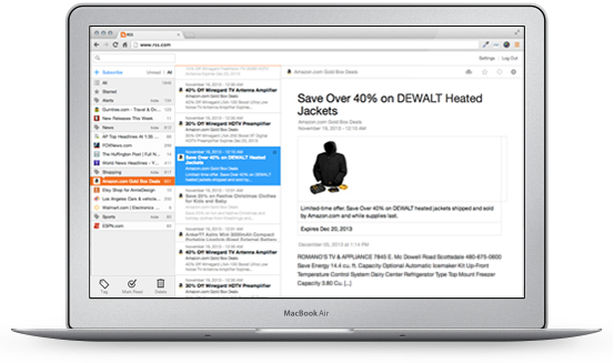 Lightweight & Mobile Ready Rss Feed Reader - Rss (553x327), Png Download