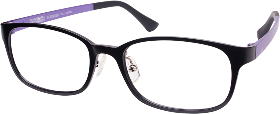Louisluso L1021 Black Purple - Lunette De Vue Prada Bleu (1200x472), Png Download