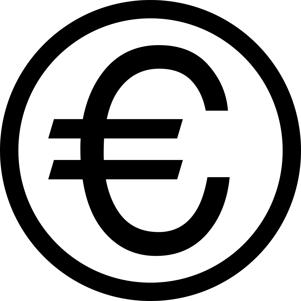 Euro Symbol On Circle Comments - Icon Euro (980x980), Png Download