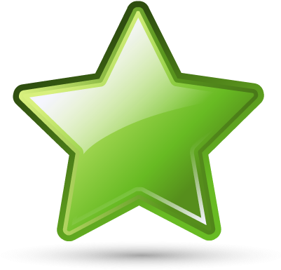 Bookmark, Green, Star Icon - Green Star Icon (400x400), Png Download