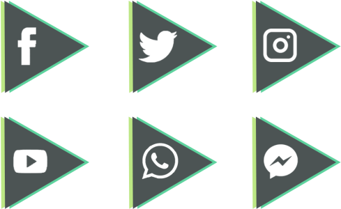 Social Media Icons Collection, Icons, Facebook, Twitter - Whatsapp (640x640), Png Download