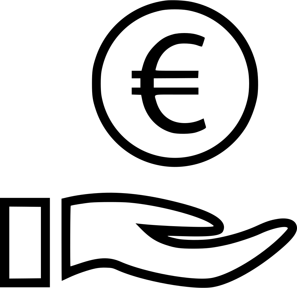 Euro Sign Wealth Hands Hand Coin Comments - Hand With Dollar Sign (980x950), Png Download