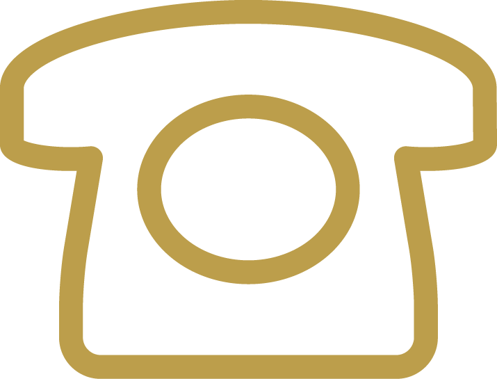 Tel Icon - Phone Icon Png Gold (715x545), Png Download