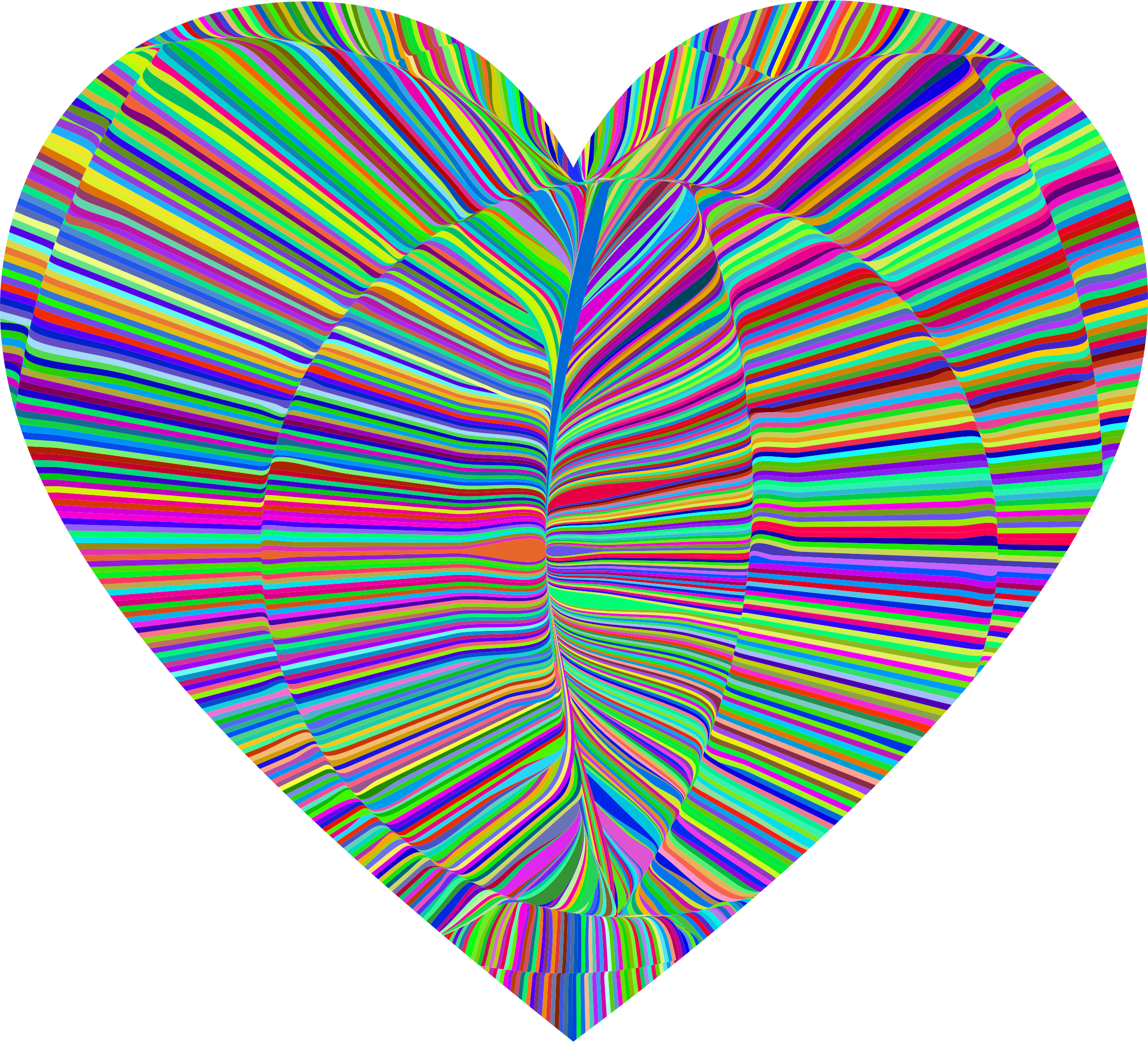 This Free Icons Png Design Of Psychedelic Folds Heart (2340x2124), Png Download