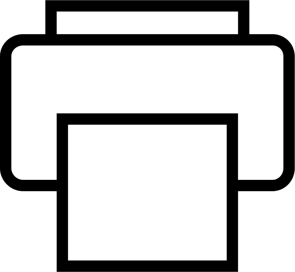 Ios Printer Outline Comments - Outline Printer Svg Icon (981x906), Png Download