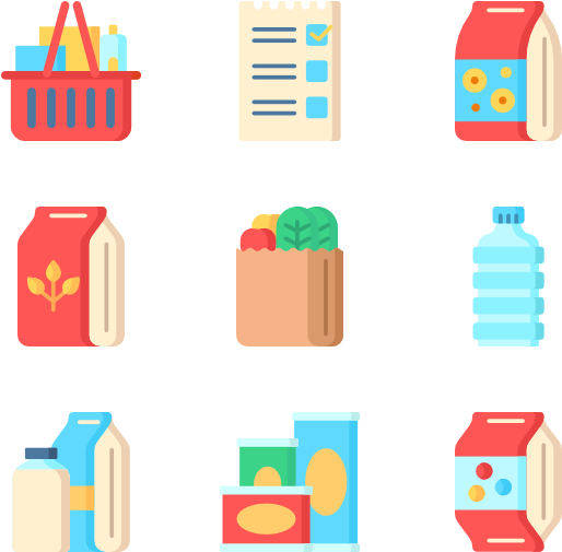 Grocery 50 Icons - Grocery Store (600x564), Png Download