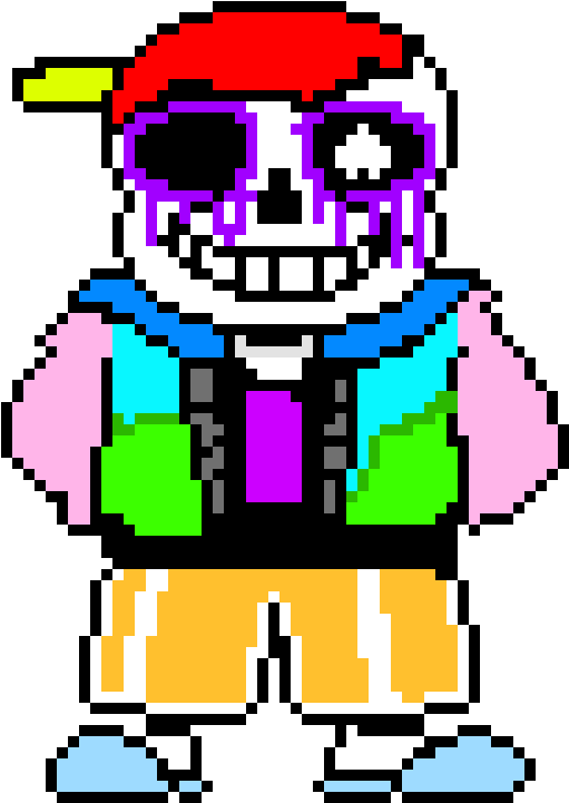 Fresh Sans With Shades Off - Fresh Sans Pixel Art (630x750), Png Download