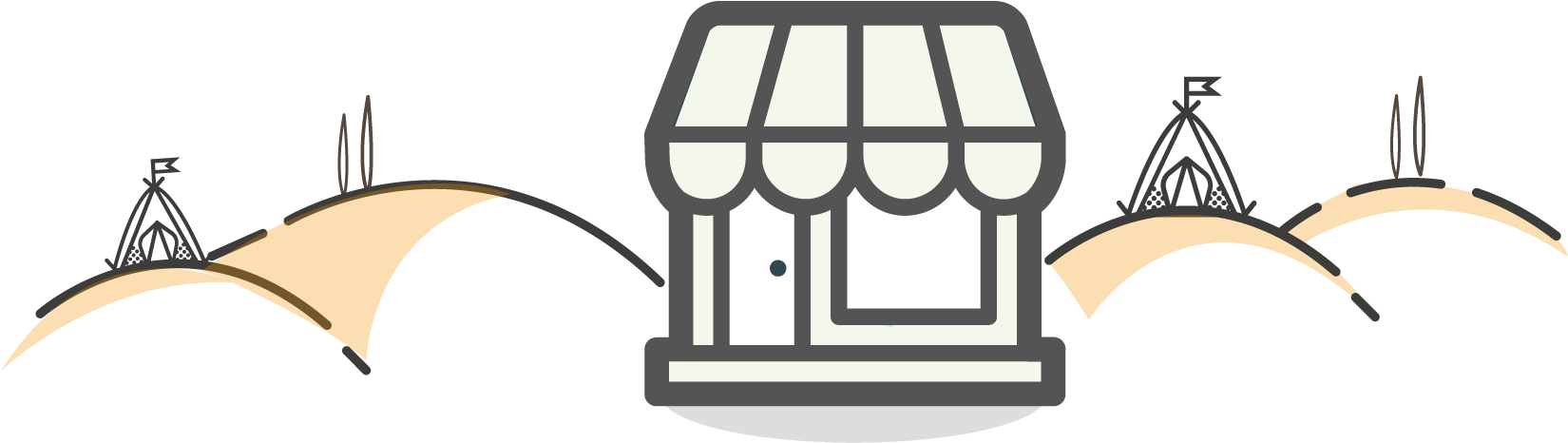 A Grocery Shop And Diner Right In The Campsite (1875x855), Png Download