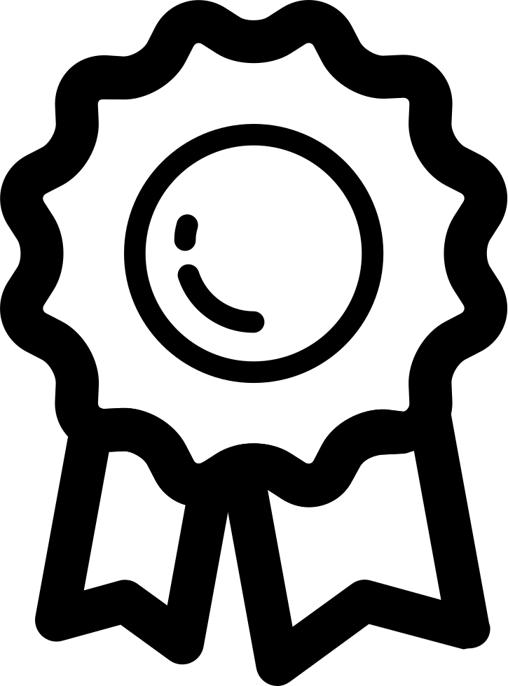 Sportive Prize Badge Outline - Icon (725x980), Png Download