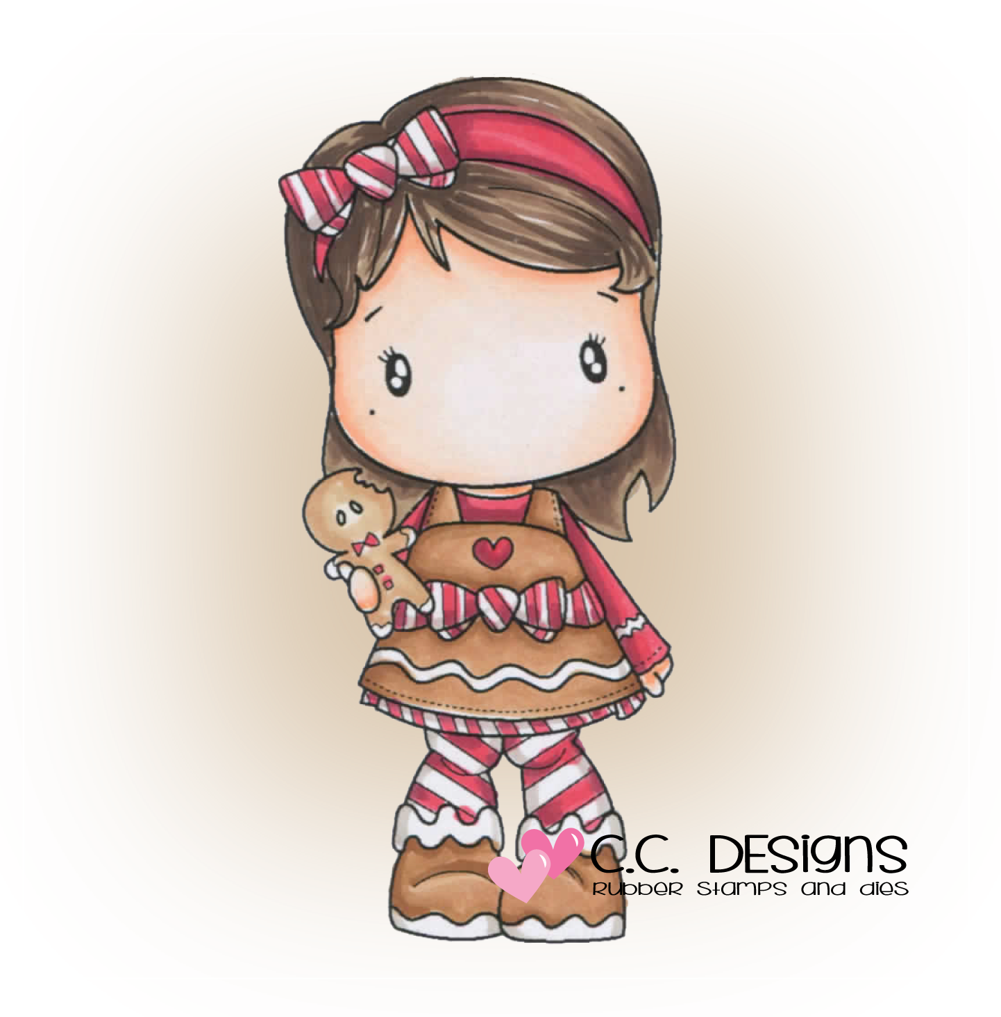 Designs Swiss Pixie Gingerbread Lucy Rubber Stamp - Cc Designs Rubber Stamp - Swiss Pixie Gingerbread Lucy (1442x1466), Png Download
