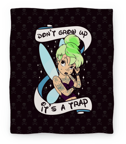 Punk Tinkerbell Blanket Blanket - Don T Grow Up It's A Trap Tinkerbell (484x484), Png Download