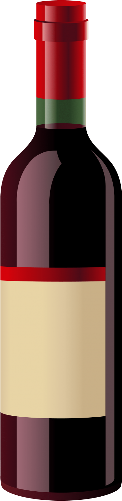 Red Wine Bottle Png - Vinos Y Licores Vectores (481x1668), Png Download
