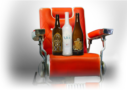 Glass Container Printing - Wine Bottle (442x330), Png Download