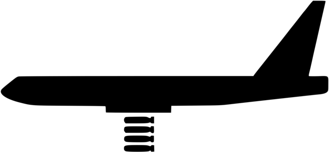 Boeing B 52 Stratofortress Airplane Bomber Northrop - Plane Dropping Bombs Clipart (710x340), Png Download
