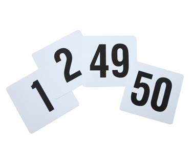 Winco Tbn-50 Table Numbers Cards - Plastic Table Marker Number Cards For Banquets (376x338), Png Download