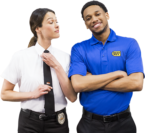 Geek Squad Agent And Best Buy Blue Shirt Employee - Best Buy Geek Squad Employee (699x544), Png Download