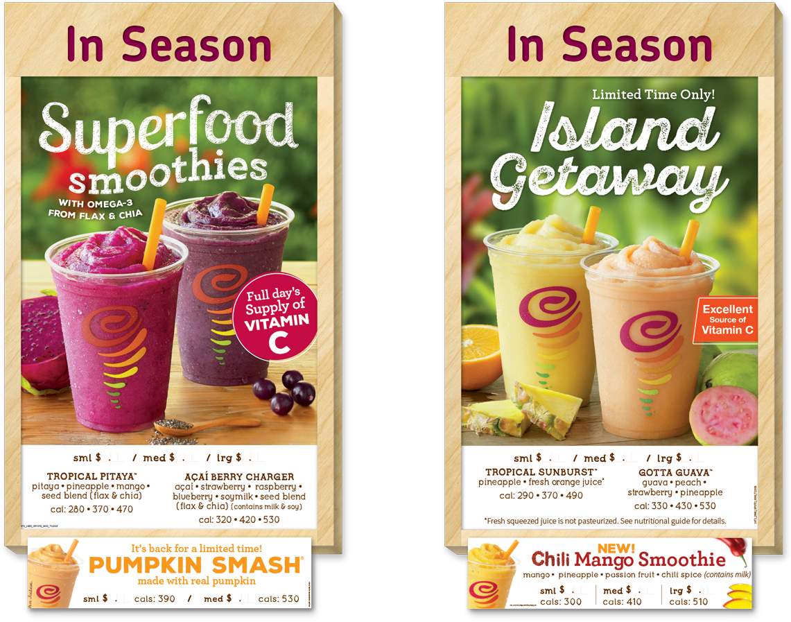 Juice Store Menu Board (1311x929), Png Download