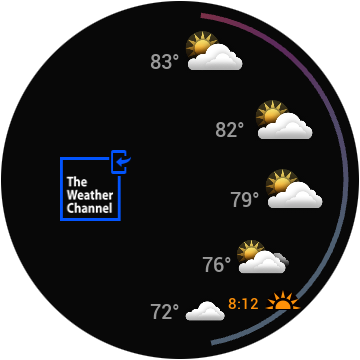 Ibm, Samsung Bring Weather Channel App To Galaxy S8 - Circle (360x360), Png Download