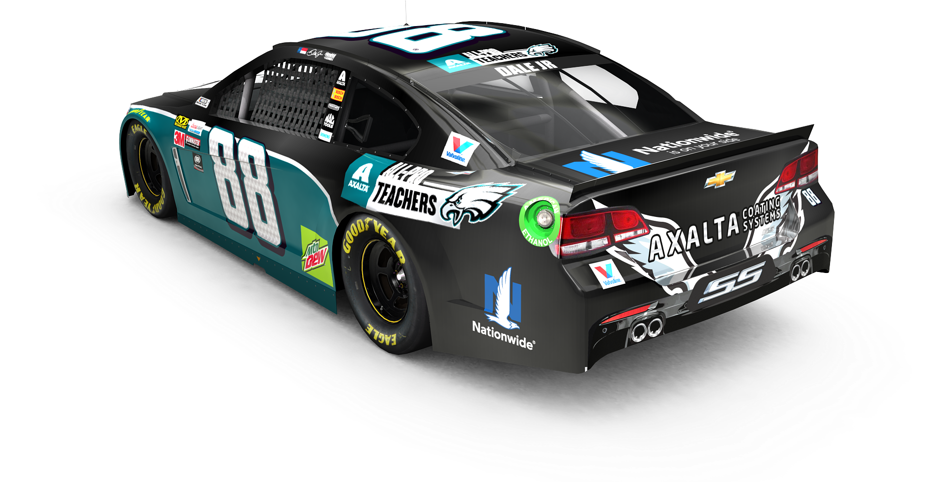 Take A Closer Look Below - Alex Bowman Eagles Car (1920x1080), Png Download