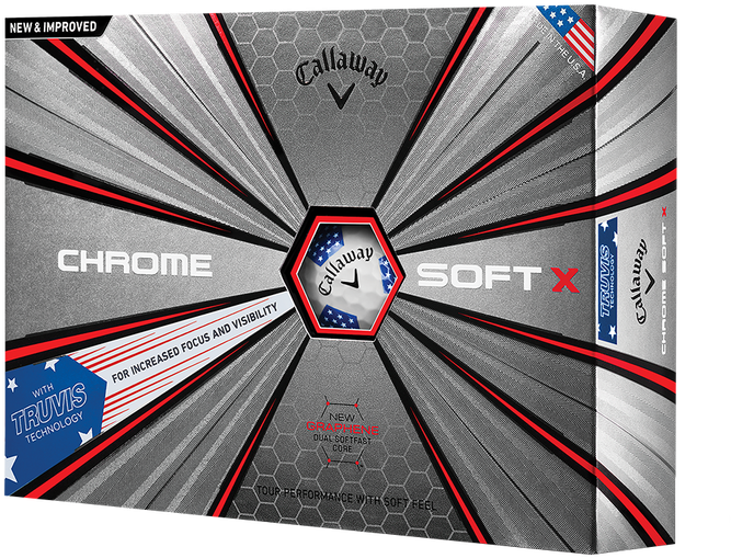 Callaway 2018 Chrome Soft X Truvis Stars & Stripes - Callaway Chrome Soft X White (700x700), Png Download