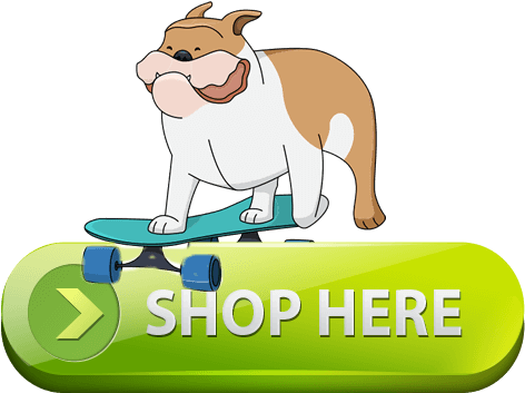 Shop Now Petco - Bulldog Riding A Skateboard And Smiling Dog Puppy Cartoon (496x370), Png Download
