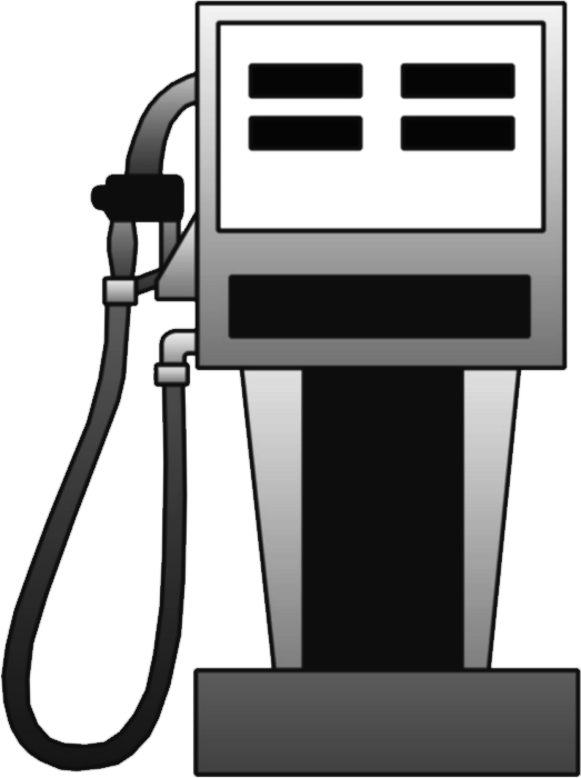 Gas Pump Large Bw - Gas Pump Clip Art Png (523x700), Png Download