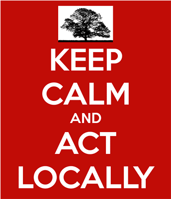 Keep Calm And Act Locally - Happy 40th Birthday Little Sister (600x400), Png Download