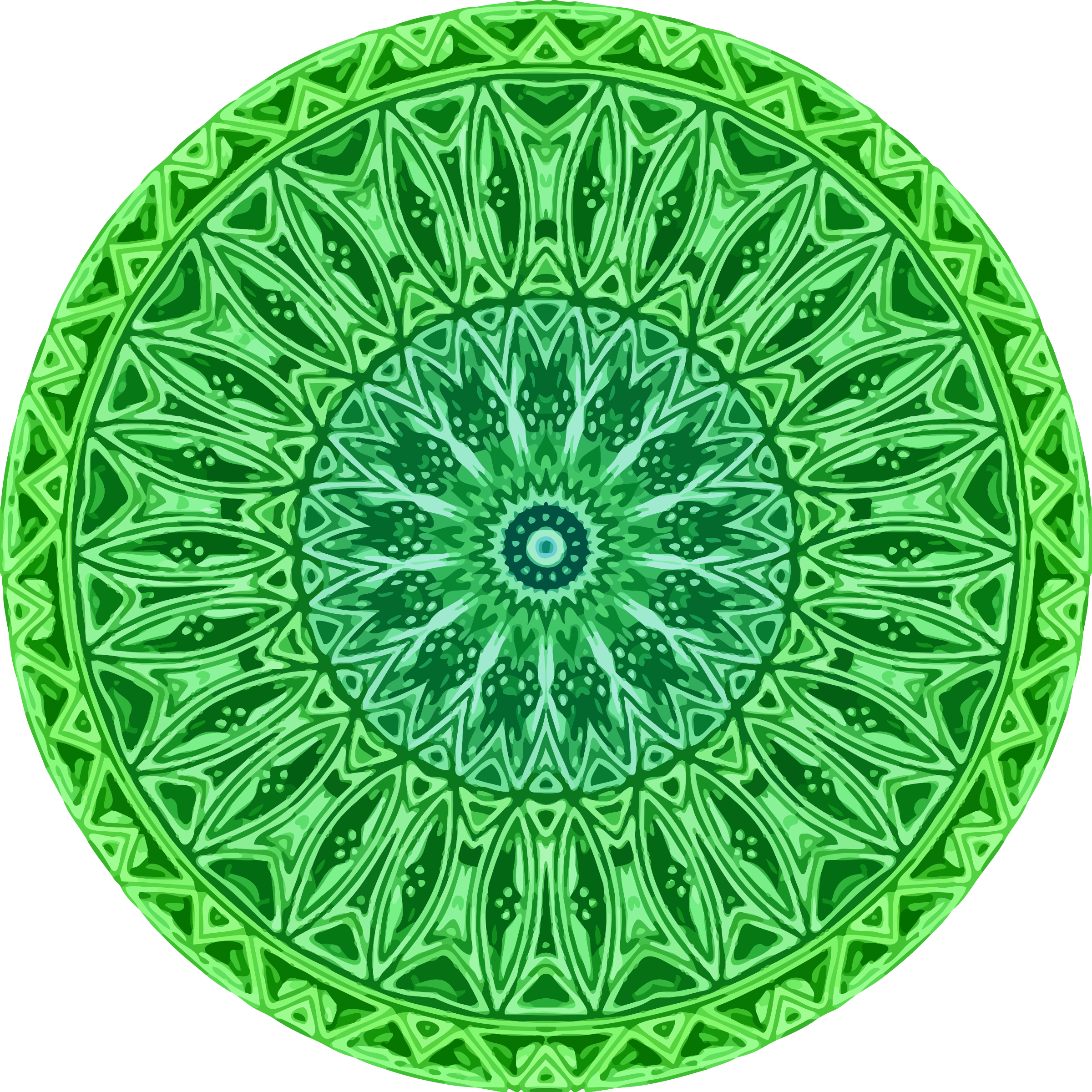 Big Image - Transparent Green Circle Design (2400x2400), Png Download