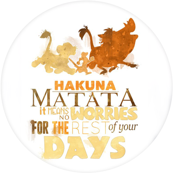 Disney Pop Grip - Hakuna Matata Lion King (580x580), Png Download