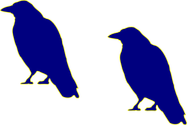 Blue Crow Svg Clip Arts 600 X 401 Px (600x401), Png Download