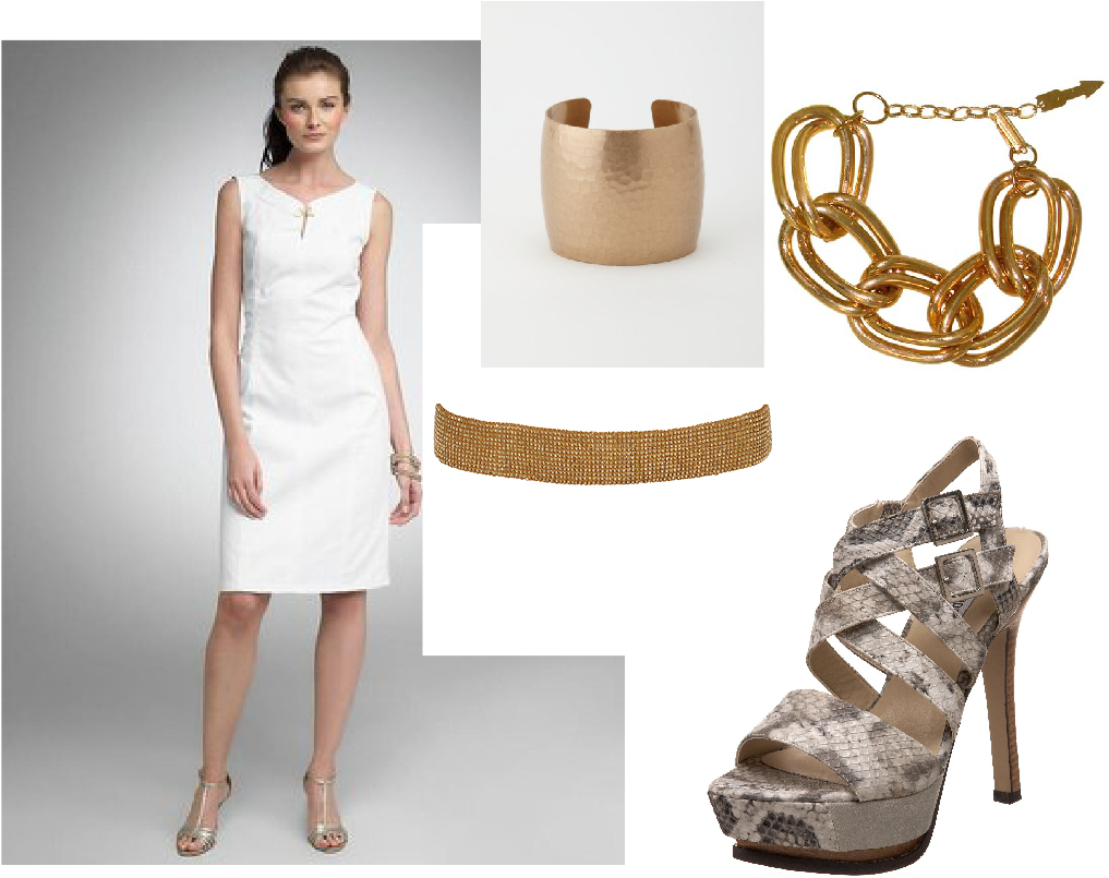 La Lopez Donned A White Gucci Jersey Dress For The - Basic Pump (1056x816), Png Download