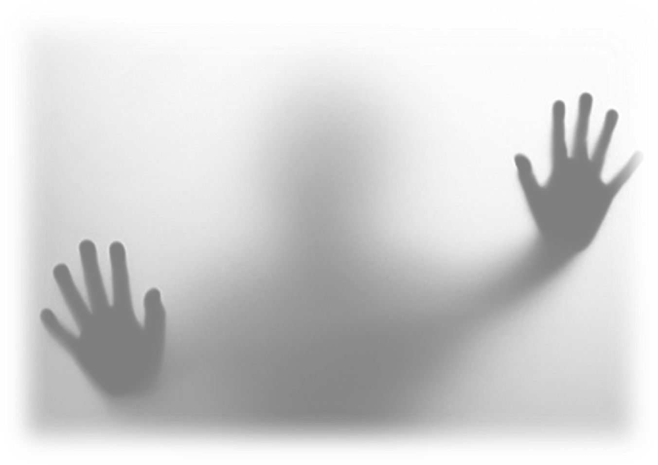 Creepy Sticker - Ghost Behind The Glass (1395x1024), Png Download