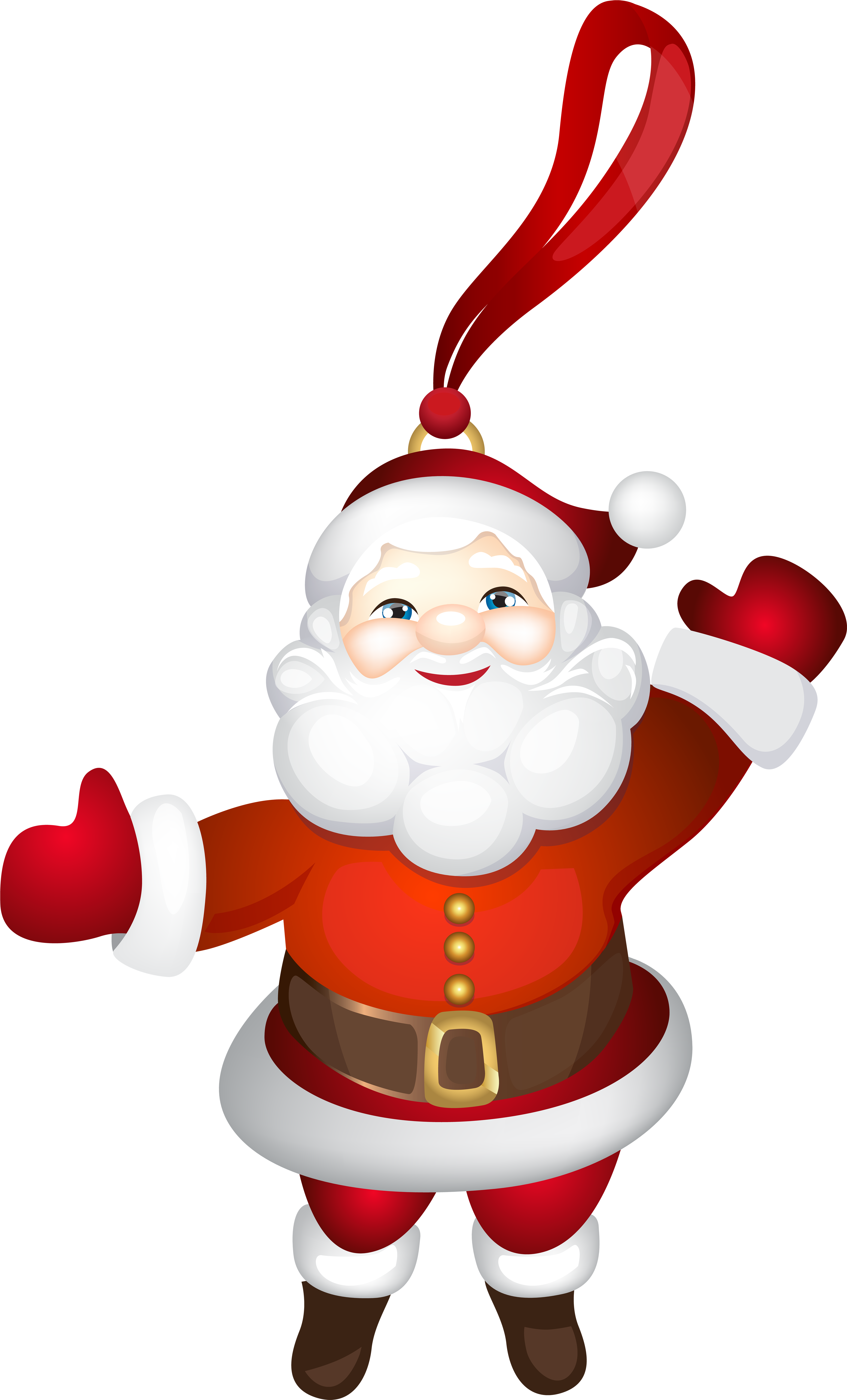 Flying Santa Png Download - Santa Claus Cartoon Transparent (4873x8000), Png Download