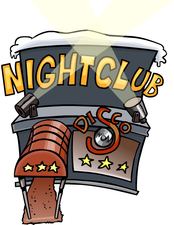 Outside Nightclub - Club Penguin (566x732), Png Download