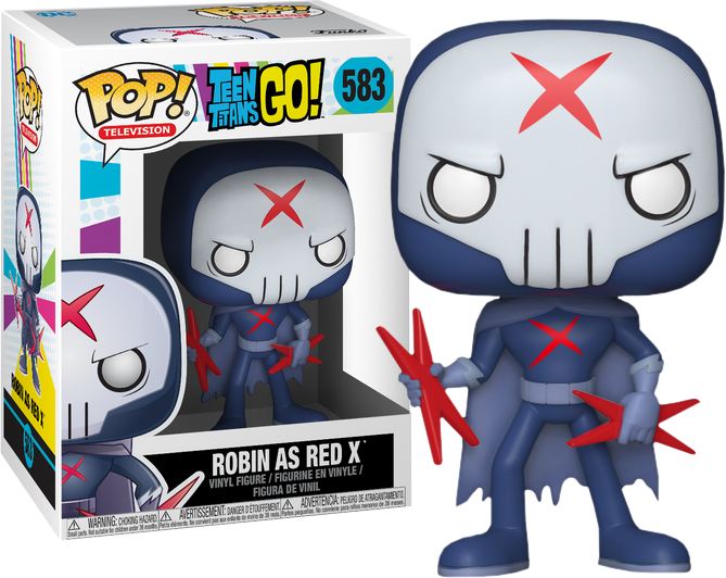 Robin As Red X Pop Vinyl Figure - Robin As Red X Funko Pop (669x532), Png Download