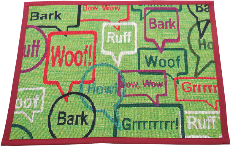 Bow Wow Wow Bowl Mat - Arlee Pet Products Bow Wow Wow Tapestry Bowl Mat - (800x800), Png Download