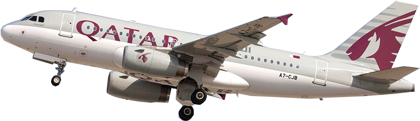 Qatar Airways Png - Qatar Airways Aircraft Png (889x374), Png Download