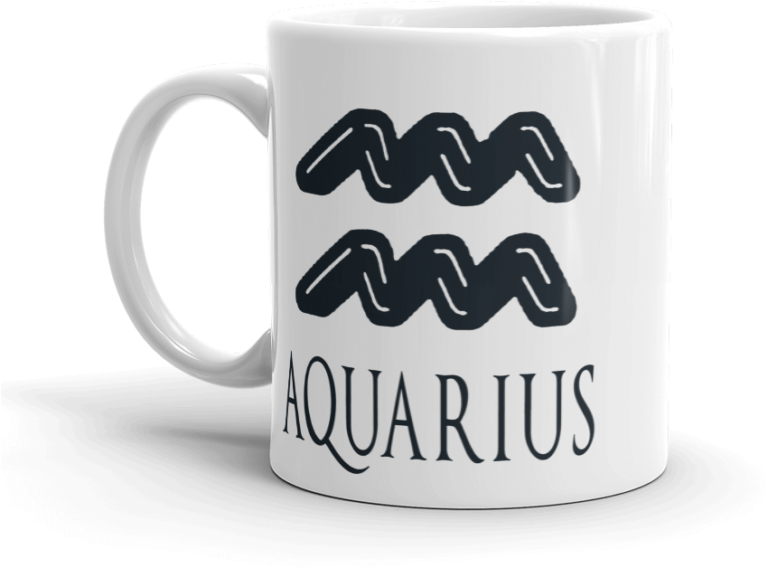 Aquarius Symbol Mug - World's Most Tired Mug (1000x1000), Png Download