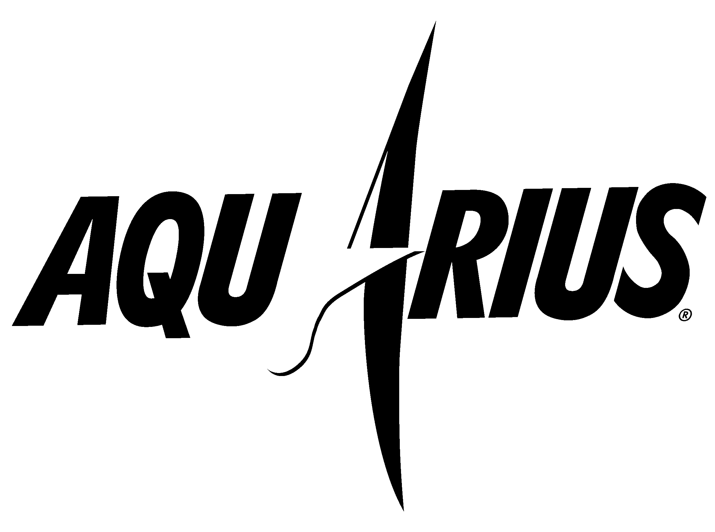Aquarius Logo Black And White - Aquarius Bebida Logo (2400x1787), Png Download