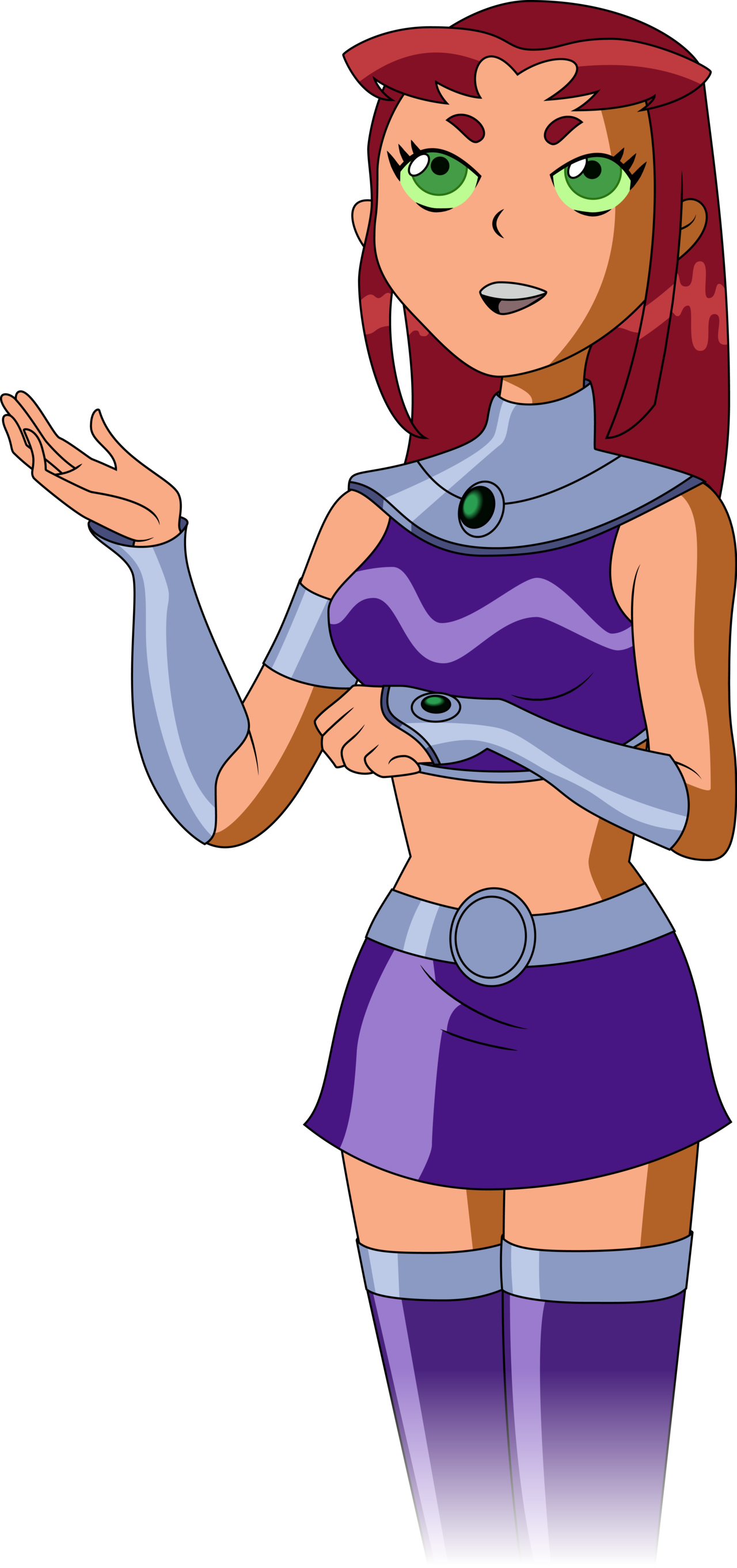 Starfire Redux By Mewtwo-ex Teen Titans Starfire, Rainbow - Starfire Teen Titans 2004 (1280x2723), Png Download