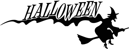 Halloween Design Black And White (500x250), Png Download
