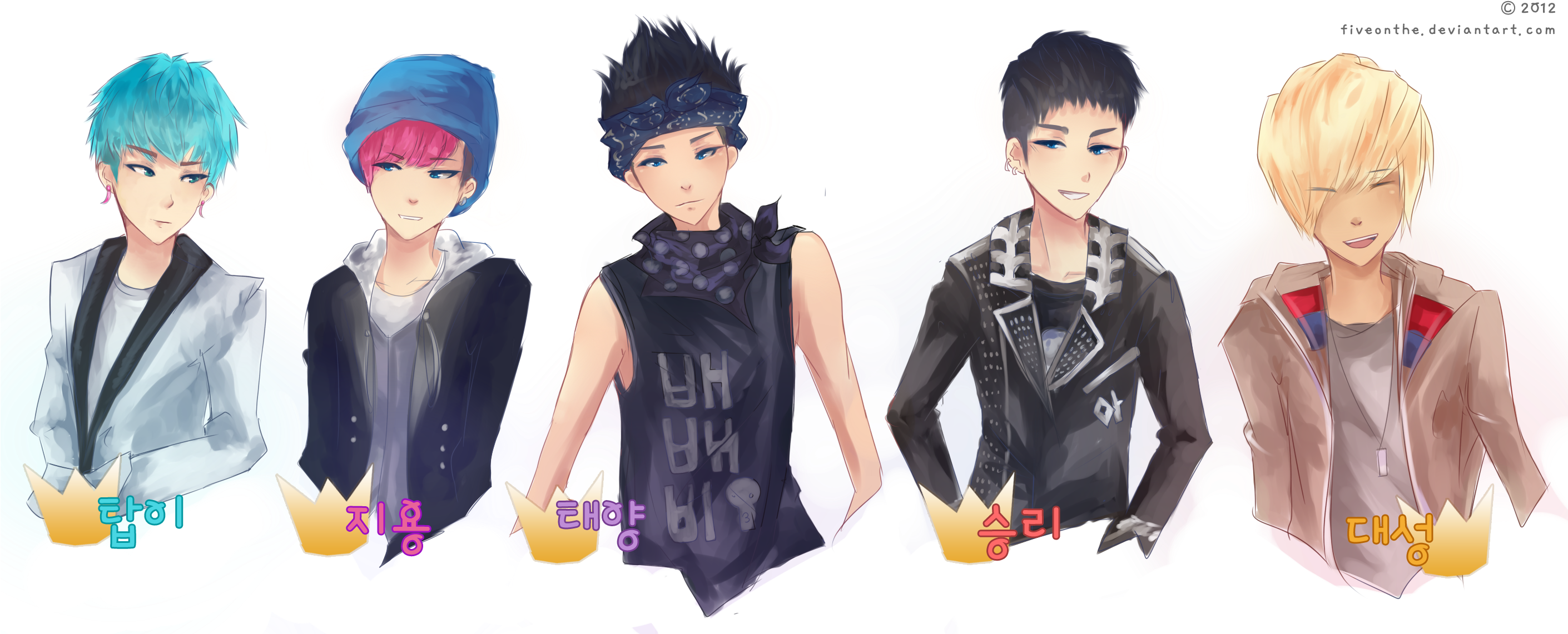 Danielle & Oracle Images Big Bang Fanart Hd Wallpaper - Top Big Bang Anime (2819x1156), Png Download