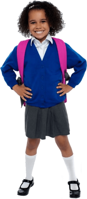 School Girl - Imagen De Niños Con Las Manos En La Cintura (283x644), Png Download