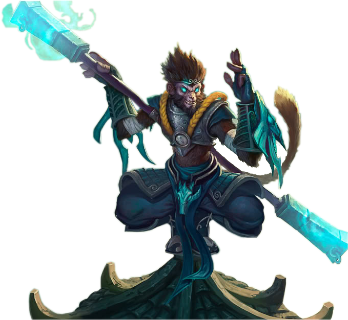 Underground Wu Kong Skin Png Image - Wukong League Of Legends Farm Build (1000x625), Png Download