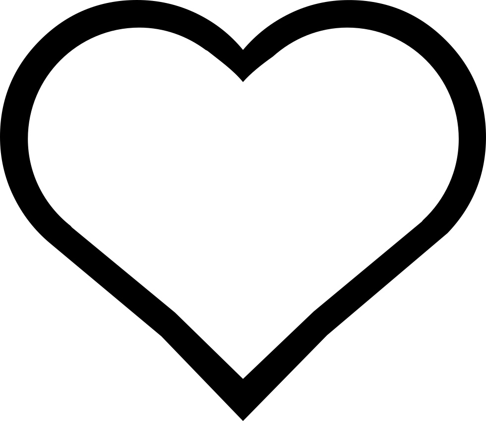 Png File - Heart Cartoon Outline (980x850), Png Download