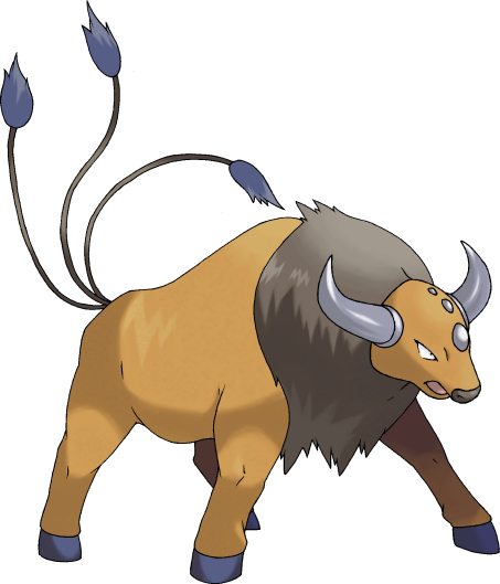 Pokemon Tauros Is A Fictional Character Of Humans (453x529), Png Download